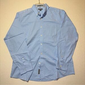 Eddie Bauer Wrinkle Free Classic Fit Blue Button Down Shirt L